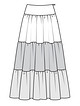 Многоярусная юбка №16