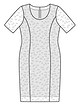 Платье-футляр из кружева №410 — выкройка из Burda. Мода для полных 2/2020