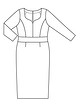 Платье с вырезом-сердечком №129 — выкройка из Burda 11/2020