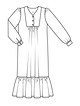 Платье с пластроном №111 — выкройка из Burda 11/2020