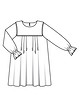 Платье с «матросским» воротником №132 — выкройка из Burda 11/2020
