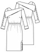Платье с асимметричным воротником №4 — выкройка из Knipmode Fashionstyle 11/2020