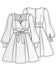 Платье с пышной юбкой №12 — выкройка из Knipmode Fashionstyle 12/2020