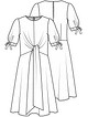 Платье с цельнокроеными завязками №16 — выкройка из Knipmode Fashionstyle 1/2021