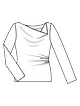 Пуловер с вырезом-качели №119