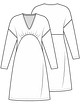 Платье с рукавами «летучая мышь» №13 — выкройка из Knipmode Fashionstyle 2/2021