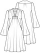 Расклешенное платье №17 — выкройка из Knipmode Fashionstyle 2/2021