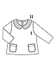 Пуловер-блузка для девочки №136