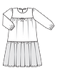Платье с ярусами №2 — выкройка из Burda. Детская мода 1/2021