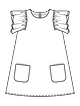 Платье А-силуэта №3 A — выкройка из Burda. Детская мода 1/2021