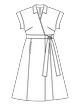 Отрезное платье с запахом №121 B — выкройка из Burda 4/2021
