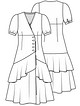 Платье с воланом на юбке №4 — выкройка из Knipmode Fashionstyle 4/2021