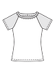Топ-футболка с рукавами реглан №1 A
