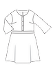 Джинсовое платье №414 — выкройка из Burda. Мода для полных 1/2021