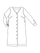 Платье-рубашка с V-вырезом №408 — выкройка из Burda. Мода для полных 1/2021