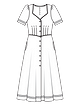 Платье приталенного силуэта №111 A — выкройка из Burda 5/2021