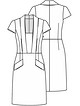 Платье с шалевым воротником №16 — выкройка из Knipmode Fashionstyle 5/2021