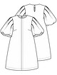 Платье с рукавами-баллонами №1 — выкройка из Knipmode Fashionstyle 5/2021