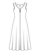 Приталенное платье расклешенного силуэта №113 — выкройка из Burda 6/2021