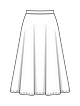Трикотажная юбка расклешенного силуэта №116 B