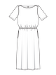 Платье с вырезом-лодочкой №119 — выкройка из Burda 6/2021