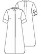 Платье-рубашка расклешенного силуэта №11 — выкройка из Knipmode Fashionstyle 6/2021