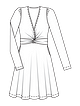 Платье с экстра-глубоким вырезом №113 A — выкройка из Burda 7/2021