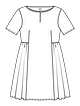 Свободное платье мини №120 — выкройка из Burda 7/2021