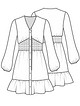 Платье со вставкой на талии №4 — выкройка из Knipmode Fashionstyle 7/2021