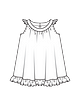 Платье расклешенного силуэта №13 — выкройка из Burda. Детская мода 2/2021