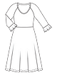 Платье миди №117 B — выкройка из Burda 8/2021