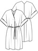 Платье с цельнокроеными рукавами №3 — выкройка из Knipmode Fashionstyle 8/2021
