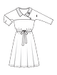 Платье с цельнокроеными рукавами №120 — выкройка из Burda 9/2021