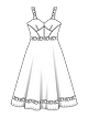Платье с расклешенной юбкой №118 — выкройка из Burda 10/2021