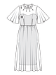 Платье с рукавами-крылышками №121 — выкройка из Burda 10/2021