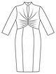 Платье облегающего силуэта №402 — выкройка из Burda. Мода для полных 2/2021