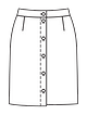 Юбка со сквозной застёжкой №104 B