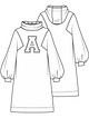 Трикотажное платье с капюшоном №16 — выкройка из Knipmode Fashionstyle 11/2021