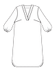 Платье с V-вырезом №124 — выкройка из Burda 12/2021