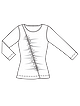 Пуловер с асимметричной сборкой №102 A