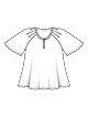Блузка расклешенного силуэта №116