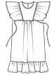Платье с рукавами-крылышками №4 B — выкройка из Burda. Детская мода 1/2022