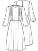 Платье с узкими складками на лифе №21 — выкройка из Knipmode Fashionstyle 5/2022