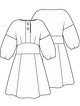 Платье с объемными рукавами 3/4 №11 — выкройка из Knipmode Fashionstyle 5/2022