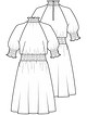 Платье с буфами №5 — выкройка из Knipmode Fashionstyle 5/2022