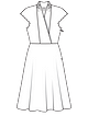 Платье с цельнокроеными рукавами №107 B — выкройка из Burda 5/2022