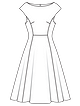Платье с расклешенной юбкой №114 — выкройка из Burda 6/2022