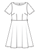 Платье с вырезом-лодочкой №110 — выкройка из Burda 6/2022