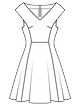 Платье с удлинённой линией плеч №115 — выкройка из Burda 6/2022