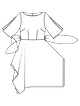Платье с юбкой необычного кроя №109 — выкройка из Burda 6/2022